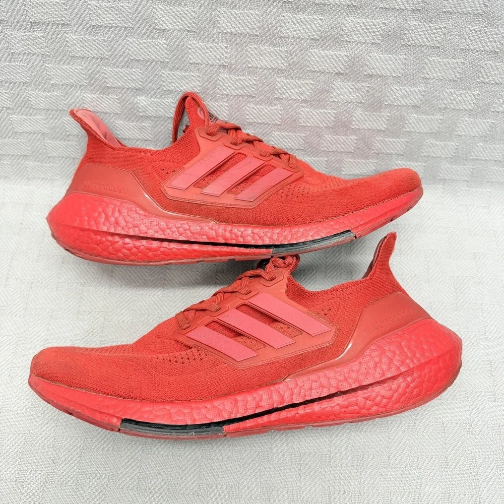 Adidas Ultra‎ Boost 21 Vivid Red Men's Size 9.5 FZ1922 Running